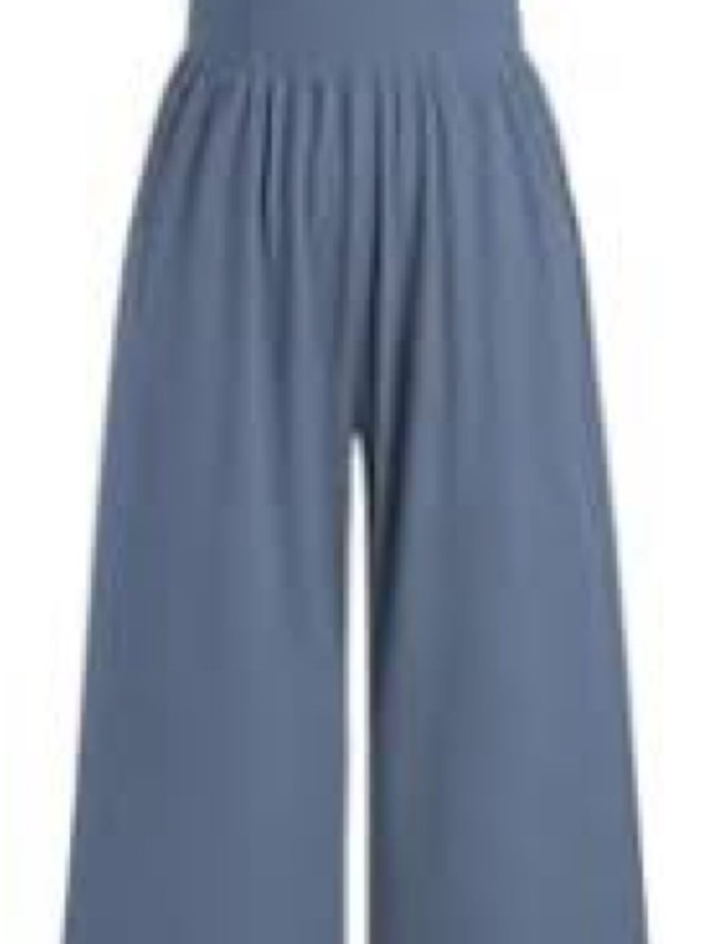 Cider Sleeveless Dusty Blue Wide-Leg Jumpsuit - Picture 2 of 9
